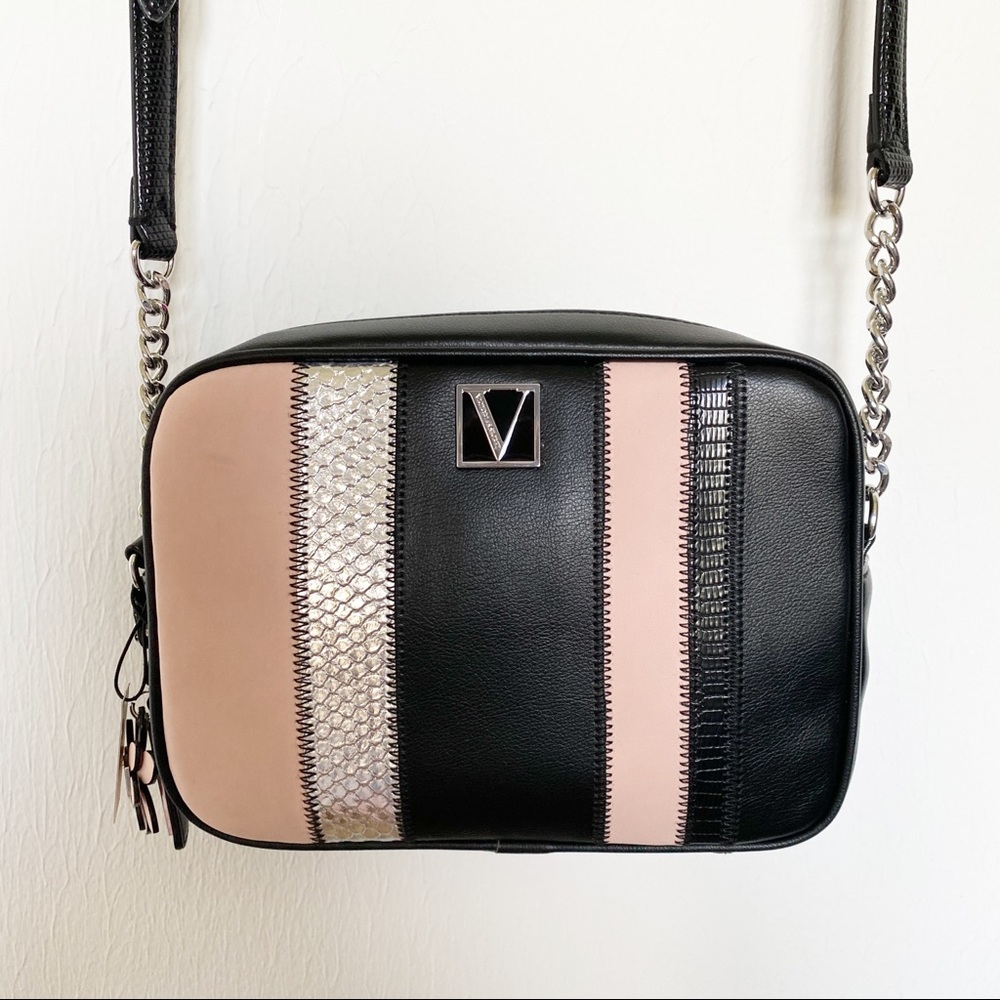 Victoria’s Secret Pink and Black Leather Purse